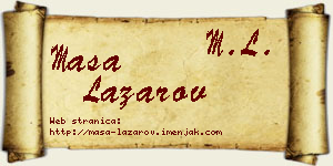 Maša Lazarov vizit kartica